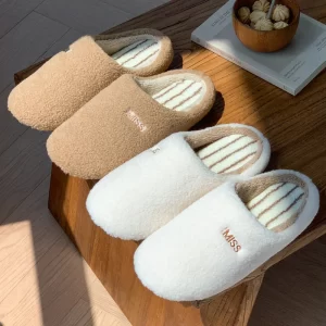 Winter Fluffy Women's Slippers Home Flats Luxury Designer Woman Shoes Fashion Indoor Casual Autumn Fuzzy Fur Slides Warm Soft